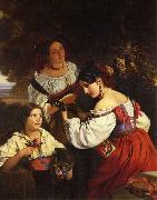 Franz Xaver Winterhalter Roman Genre Scene oil painting